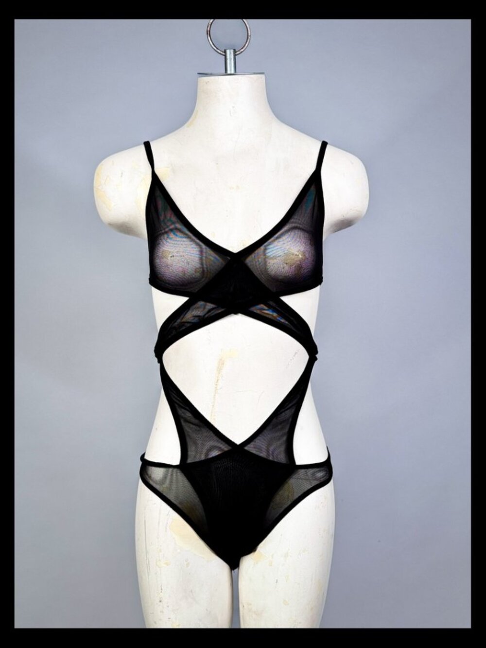 Darker Wavs Sheer mesh cutout bodysuit